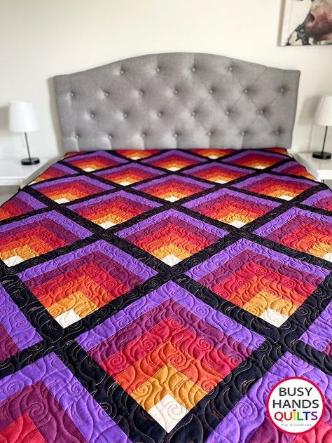 Red And Purple Quilts, Free 3d Quilt Patterns, Black And Gold Quilts, Purple And Yellow Quilt, Purple Quilts Ideas Color Combos, Illusion Quilt Pattern Free, Optical Illusion Quilts Patterns Free, Purple Quilt Patterns, Unique Quilts Ideas