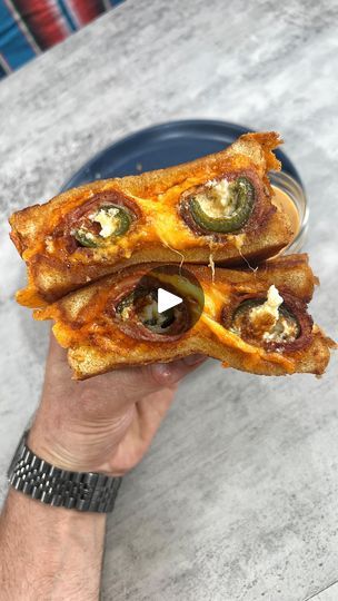 4.8M views · 272K reactions | Jalapeño Popper Grilled Cheese Ingredients below (makes 2 sandwiches) INGREDIENTS 4 slices of thick cut Texas toast (or similar) 2 cups grated mild cheddar cheese (1/4 for the cheese mixture) 4 oz (half a cup) room temperature cream cheese 2 tbsp garlic powder 1/4 cup sour cream 1/4 cup mayonnaise or butter 2 halved and deseeded Jalapeño peppers 4 slices of bacon FOR THE SAUCE 1/2 cup mayonnaise 1/2 cup sour cream 1/4 cup chipotle in adobo 1/4 cup honey 2 tbsp yellow mustard 2 tbsp lemon juice Salt and pepper to taste | Josh Elkin | thejoshelkin · Original audio Popper Grilled Cheese, Chipotle In Adobo, Keto Wraps, Josh Elkin, Jalapeno Popper Grilled Cheese, Wraps And Sandwiches, Jalapeño Peppers, Sandwhich Recipes, Chef Club