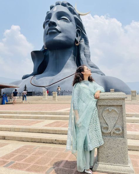 Adhi Yogi, Adiyogi Shiva, Isha Foundation, Isha Yoga, Inner Being, Travel Pose, New Photo Style, Kangana Ranaut, Good Night Flowers