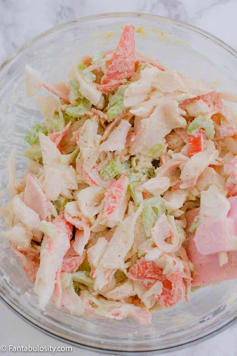 Deli Style Crab Salad, Homemade Crab Salad, Best Imitatation Crab Salad Recipe, Kickin Crab Salad, Faux Crab Salad, Copycat Golden Corral Crab Salad, Crab Salad Recipes Cold, Mock Crab Salad Recipes, King Crab Salad Recipe