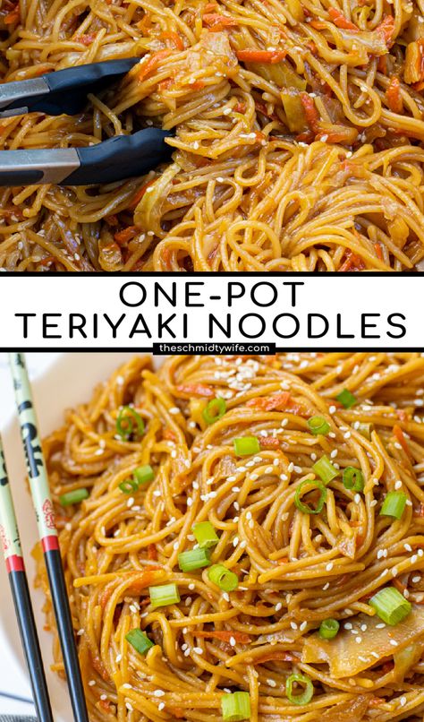 Easy Pan Meals, Easy Recipes With Vegetables, Easy Dinner Ideas With Spaghetti Noodles, Easy And Delicious Pasta Recipes, Meatless Ramen Recipes, Asian One Pot Pasta, Easy Dinner Vegetables, Recipes With Lo Mein Noodles, Simple Meals For Family