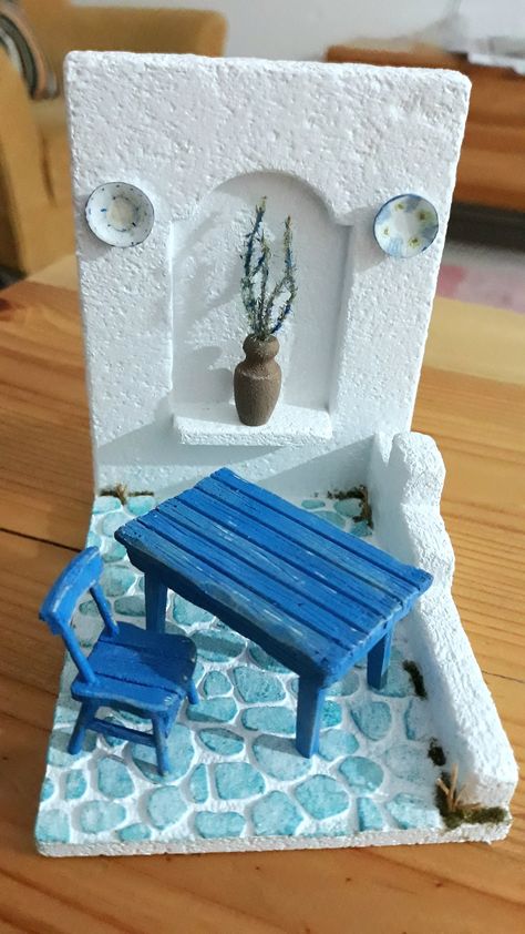 Clay Diorama Ideas, Clay Diorama, Clay Diy Projects, Diy Crafts Room Decor, Pottery Crafts, Ceramics Pottery Art, Greek Style, Clay Miniatures, Clay Art Projects