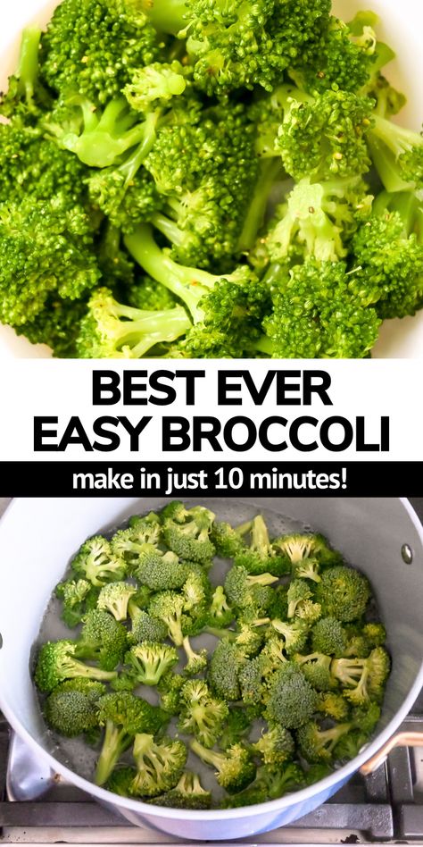 Learn how to steam broccoli without a steamer with these simple and easy-to-follow steps. All you need is a pot, a colander, and some water. Enjoy perfectly steamed, crisp, and bright green broccoli in just 10 minutes! Best Way To Steam Veggies, Steam Broccoli On Stove Without Steamer, Boiling Broccoli On Stove, Steaming Vegetables On Stove, Easy Healthy Broccoli Recipes, Easy Fresh Broccoli Recipes, Cooking Broccoli On Stove, How To Cook Fresh Broccoli On Stove, How To Cook Fresh Broccoli