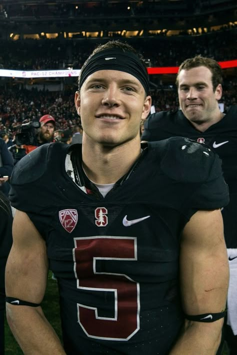 Christian Mccaffrey Wallpaper, Stanford Football, Panther Nation, Male Athletes, Cute Football Players, Football Photography, Scruffy Men, Christian Mccaffrey, Rugby Men