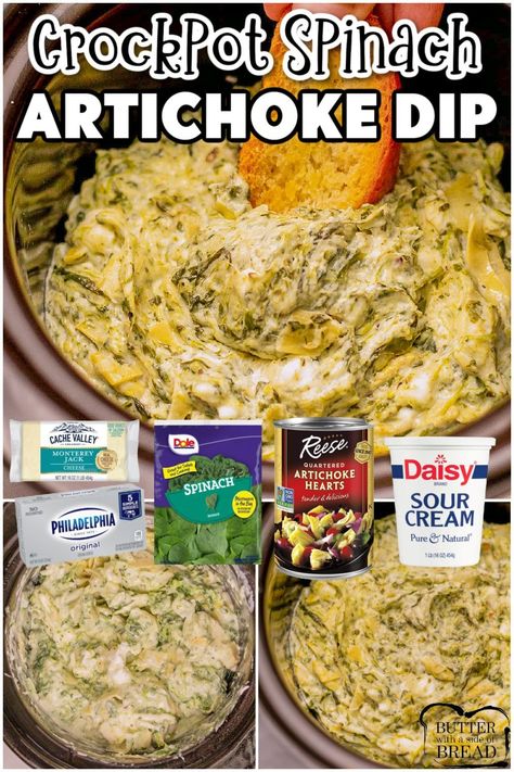 Easy Crockpot Spinach Artichoke Dip, Crockpot Spinach Artichoke Dip, Easy Spinach Artichoke Dip, Crockpot Spinach, Artichoke Spinach Dip, Knorr Spinach Dip, Artichoke Dip Easy, Spinach Dip Easy, Spinach Artichoke Dip Easy