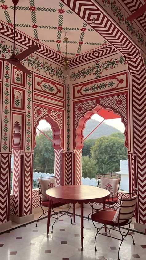 Jaipur Style Interior, Milan Interiors, Tented Room, Royal Balcony, Heritage Restaurant, Columns (home), Indian Room, Dubai Houses, Outdoor Restaurant Design