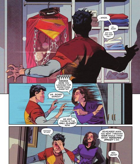 mr and mrs supes on Twitter: "It looks like Clark keeping his Warworld suit for…personal use. https://t.co/MK5xY1rOoy" / Twitter Superman And Lois Lane, Nightwing And Starfire, Superman Art, Superman Comic, Batman Funny, Arte Dc Comics, Dc Comics Artwork, Dc Comics Characters, Comic Panels