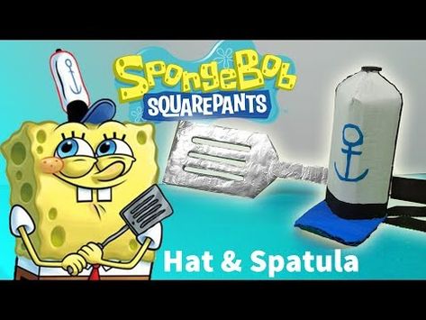 How to Make SpongeBob Hat and Spatula For Kids | Amin Diy and Crafts - YouTube Spongebob Spatula, Spongebob Props, Spongebob Crafts, Diy Sponges, Hat Drawing, Spongebob Party, Campaign Ideas, Clay Stuff, Sailor Hat