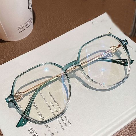 Cute Glass Frames For Women, Aesthetic Glasses Frames Korean, Korean Glasses Frames, Korean Eyeglasses, Blue Glasses Frames, Glasses Frames For Girl, Clear Glasses Frames Women, Glasses Women Fashion Eyeglasses, Glasses Korean