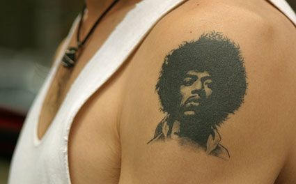 Mighty fine tattoo Hendrix Tattoo, Jimi Hendrix Tattoo, Rock N Roll Tattoo, Pink Floyd Lyrics, Tattoo Cool, Taboo Tattoo, Good Trip, Jimi Hendrix Experience, Badass Tattoos