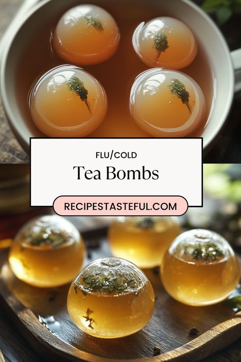 These Flu/Cold Tea Bombs are a powerhouse of flavor and wellness, perfect for dropping into hot water whenever you need a comforting drink. Made with fresh lemons, ginger, garlic, and a blend of spices, they provide a warming and soothing remedy to help combat cold and flu symptoms. Quick Cold Remedies, Best Tea For Colds, Cold Remedy Tea, Cold Tea Recipes, Best Cold Remedies, Garlic Remedies, Homemade Cold Remedies, Tea For Colds, Cold Tea