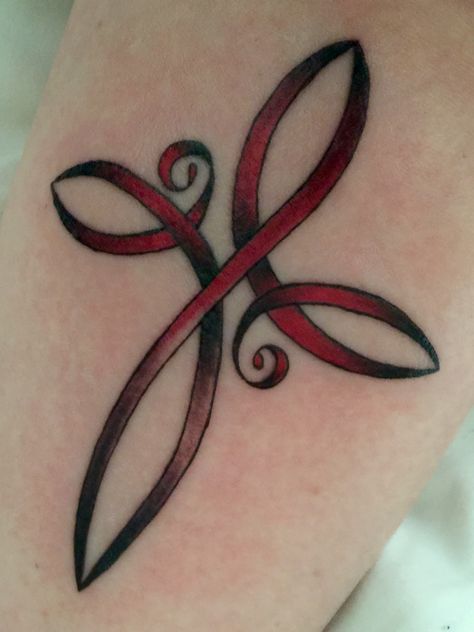 Symbol for strength, faith and infinity Tattoo Meaning Strength, Strength Symbols Tattoo, Tattoos Meaning Strength, Strength Symbol, Symbol Tattoos With Meaning, Symbols Of Strength Tattoos, Small Wave Tattoo, Sister Tattoo Designs, Cross Tattoos For Women