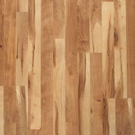 Style Selections 8.07-in W x 3.97-ft L Natural Maple Smooth Laminate Wood Planks Natural Laminate Flooring, Maple Laminate Flooring, Maple Water, Rv Furniture, Armstrong Ceiling, Wood Laminate Flooring, Long Walls, Cottage Bedroom, White Ceiling