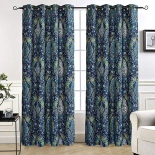 Wayfair.ca - Online Home Store for Furniture, Decor, Outdoors & More | Wayfair.ca Peacock Curtains, Thermal Window Treatments, Christopher Peacock, Peacock Pattern, Blue Curtains, Living Room Windows, Kew Gardens, Window Drapes, Blackout Windows