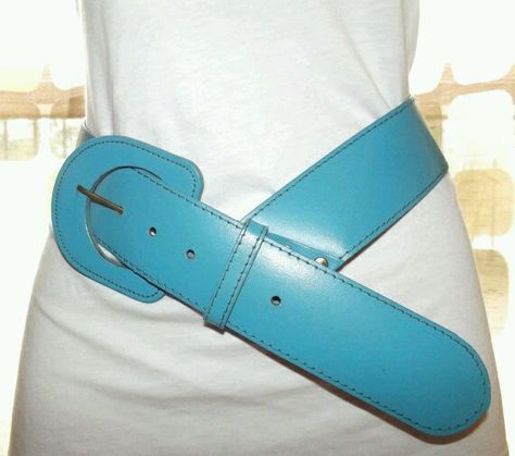 Wide slouch belts were the thing in the 80's. Punk Avant Garde, 80’s Fashion, 80s Nostalgia, Seventeen Magazine, 90's Fashion, Turquoise Leather, Totally Awesome, 1980s Fashion, Fashion Belts