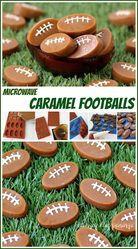 Sports Appetizers, Superbowl Sweets, Football Themed Food, Superbowl Ideas, Bowl Desserts, Superbowl Foods, Chocolate Caramel Fudge, Trophy Diy, Super Bowl Snack