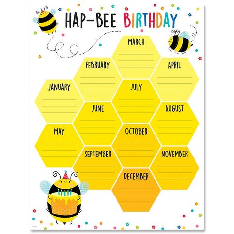 Creative Teaching Press Creative Teaching Press Busy Bees Happy Birthday Chart Birthday Chart Design, Happy Birthday Chart, Birthday Chart Classroom, Polka Dot Classroom, Birthday Chart, Class Birthdays, Birthday Bulletin Boards, Birthday Bulletin, Classroom Charts