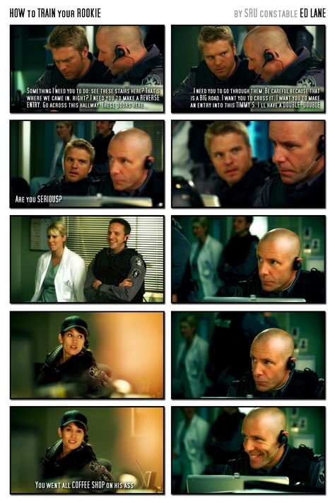 Flashpoint: how to train a rookie by Ed Lane Flashpoint Tv Series, David Paetkau, Cop Show, Keep The Peace, Tv Show Quotes, Samar, How To Train, Tv Drama, Im Awesome