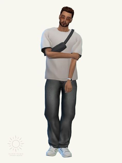 Landon's everyday lookbook with all cc linked! #sims4 #ts4 #sims4cc #sims4lookbook #sims4outfits #sims4everyday #sims4malecc The Sims 4 Cc Men Clothes Jeans, Male Sims 4 Cc Lookbooks, Sims 4 Cc Cloths Male, Sims 4 Cc Sweatpants Male, Sims 4 Jeans Men, Sims 4 Cc Guys Clothes, Sims 4 T Shirt Male, Sims 4 Men Lookbooks Cc, The Sims 4 Men Cc Clothes