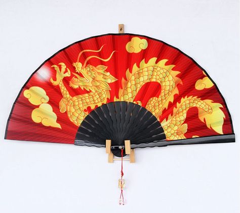 Folding Fans, Gifts Creative, Chinese Fan, Chinese Silk, Hand Held Fan, Chinese Dragon, Hand Fan, Inspirational Gifts, Diy Gift