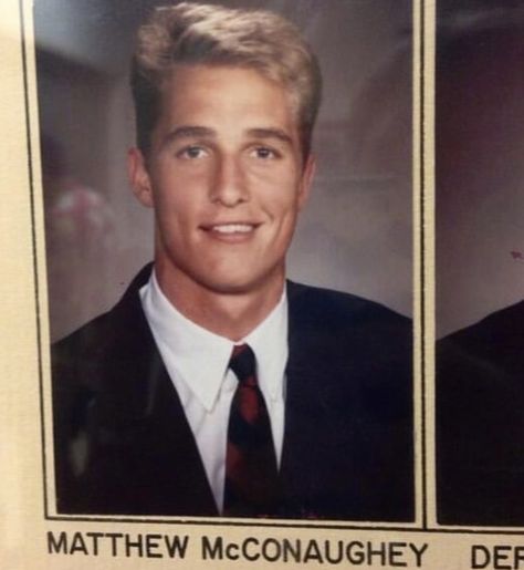 Matthew McConaughey’s yearbook photo Matthew Mc, Yearbook Pictures, Young Celebrities, Yearbook Photos, Mia 3, Winona Ryder, Jack Nicholson, Matthew Mcconaughey, Nicole Kidman