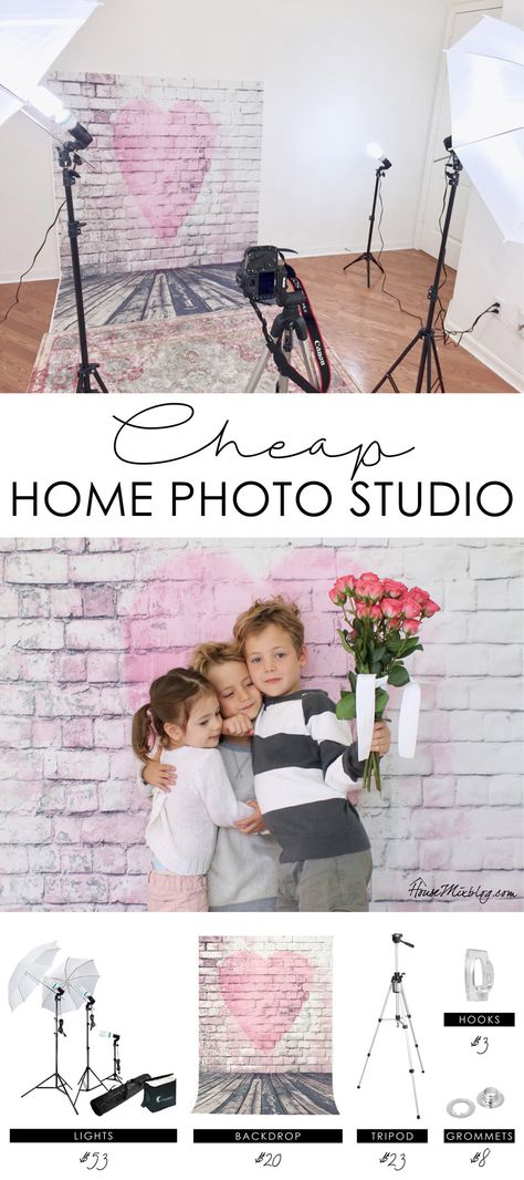 How to create a cheap home photo studio for 100 dollars How To Set Up Backdrop Photo Studio, How To Set Up A Photo Studio At Home, How To Create A Photo Studio At Home, In Home Photo Studio, At Home Photoshoot Diy Photo Backdrops, At Home Photography Studio, Small Photo Studio, Home Photo Studio, Photography Lighting Setup