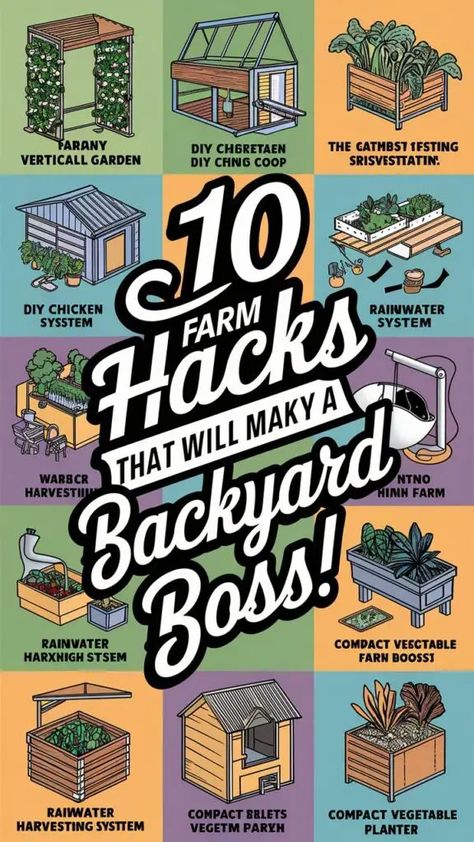 10 Farm Hacks That Will Make You a Backyard Boss! - Fabricerie Farm Life Hacks, Hobby Farm Ideas Diy Projects, Farming Tips And Tricks, Small Backyard Farm, Mini Homestead, Backyard Farm Ideas, Starting A Small Farm, Farm And Ranch Hacks, Mini Farm Layout