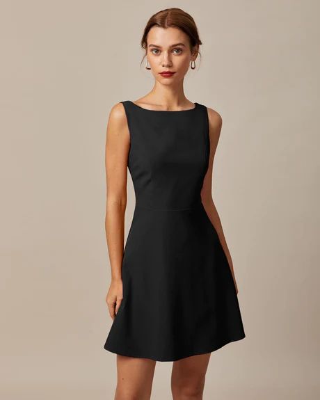 Shop All Bestsellers - Best Selling Clothing - Dresses And Women's Tops | RIHOAS Black Boat, High Waisted Dress, Waisted Dress, Tailored Clothes, Boat Neck Dress, High Waist Dress, Looks Street Style, Backless Mini Dress, Sleeveless Mini Dress