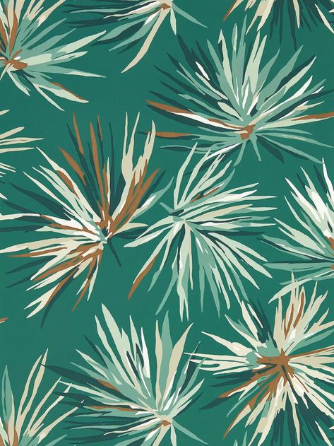 Indie Prints, Hawaii Wallpaper, Irish Embroidery, Batik Patterns, Copper Wallpaper, Tapete Gold, Charleston House, Palm Leaf Design, Harlequin Wallpaper