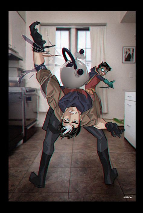 k. on X: "When Alfred isn't home... https://t.co/ezsVPsSIpe" / X Hood Wallpapers, Comic Book Guy, Robin Comics, Red Hood Jason Todd, Wayne Family, Univers Dc, Batman Funny, Arte Dc Comics, Batman Comic Art