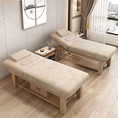 Facial Lash Modern Body Wholesale Luxury Salon Furniture Electric Beauty Spa Wooden Massage Bed - Buy Massage Bed,Wooden Bed,Spa Bed Product on Alibaba.com Lash Recliner, Spa Massage Bed, Spa Massage Room, Facial Room, Spa Bed, Spa Interior Design, Massage Bed, Massage Tables, Modern Bedroom Interior