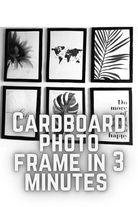 Diy Frame Cardboard, Cardboard Frames For Pictures, Diy Wall Decor From Cardboard, Photo Frame Homemade, How To Make A Picture Frame Out Of Paper, Cardboard Frame Diy Wall Decor, Diy Photo Frames Cardboard Wall Art, Diy Large Photo Frame, Diy Cardboard Picture Frame