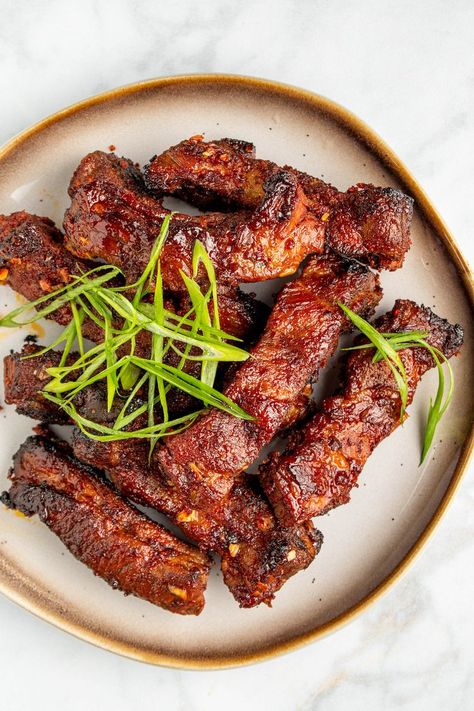 Sweet And Spicy Country Style Ribs, Chinese Boneless Pork Ribs Recipe, Sweet And Spicy Pork Ribs, Korean Country Ribs, Boneless Country Style Pork Ribs Asian, Korean Bbq Pork Ribs, Pork Ribs Recipe Asian, Sweet And Spicy Ribs, Pork Rib Recipes Boneless