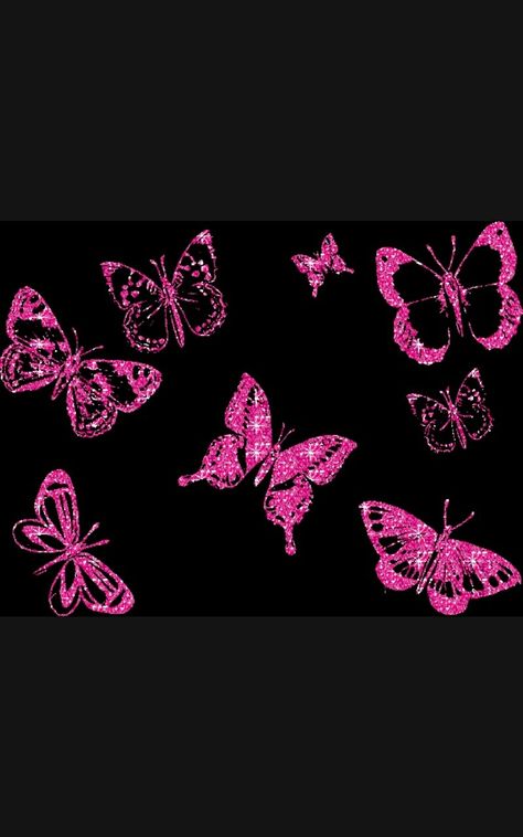 Pink butterflies Hot Pink Laptop Wallpaper Aesthetic, Hot Pink Butterfly, Butterfly Artwork, Pink Laptop, Pink Wallpapers, Pink Y2k, Pink Bling, First Tooth, Girly Accessories