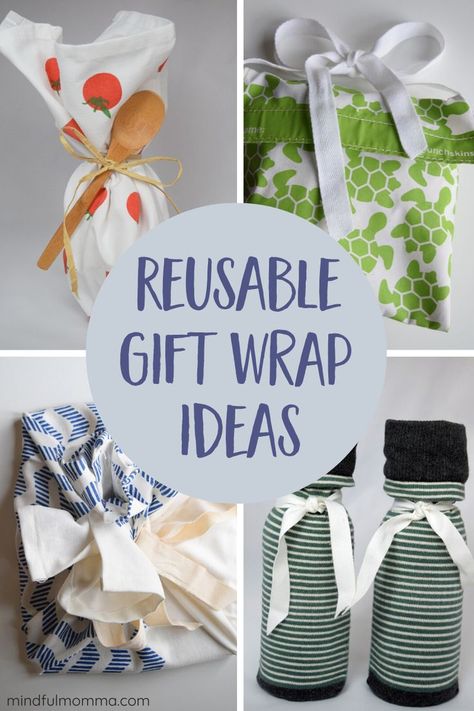 Eco-friendly gift wrap ideas using reusable items like dishtowels, scarves, reusable snack bags and napkins instead of wasteful wrapping paper. #giftwrap #Christmas #reusable #zerowaste #ecofriendly Unique Gift Wrapping Ideas, Creative Corporate Gifts, Corporate Branded Gifts, Eco Gift Wrapping, Sustainable Holiday, Gift Wrap Ideas, Reusable Gift Wrap, Eco Friendly Holiday, Ethical Living