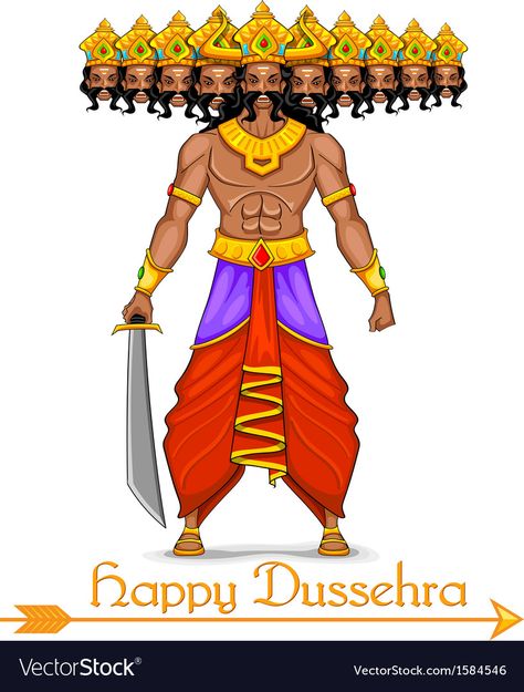 Ravana Illustrations, Dussehra Ravan Drawing, Dussehra Posters, Dashahara Images, Ravana Drawing, Full Face Drawing, Dussehra Illustration, Ravana Images, Ravana Images Hd