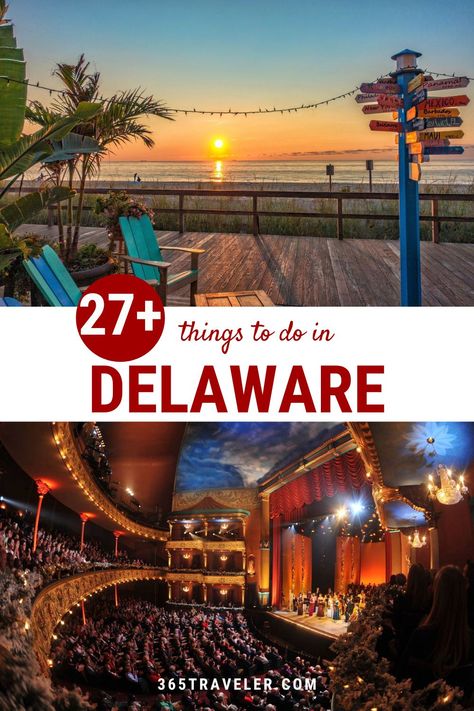 For an East Coast Vacation that is close to the region’s largest cities yet feels worlds away, spend your next getaway in Delaware. Head to this tiny state and expect the unexpected; you might just be surprised by how much there is to experience in the First State.  Here are 27+ things to do in Delaware you're not going to want to miss. Things To See In Delaware, Delaware Vacation, Things To Do In Delaware, Delaware Travel, Fenwick Island Delaware, East Coast Vacation, Newark Delaware, Rehoboth Beach Delaware, Fenwick Island