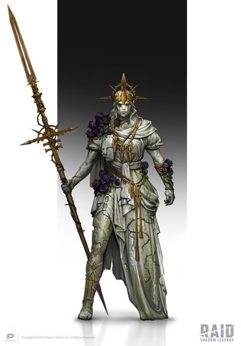 ArtStation - Revived statue, Artem Priakhin Fantasy Statue Concept Art, Statue Character Design, Armor Character Design, Raid Shadow Legends, The Art Showcase, Character Statue, Art Showcase, Statue Art, 다크 판타지