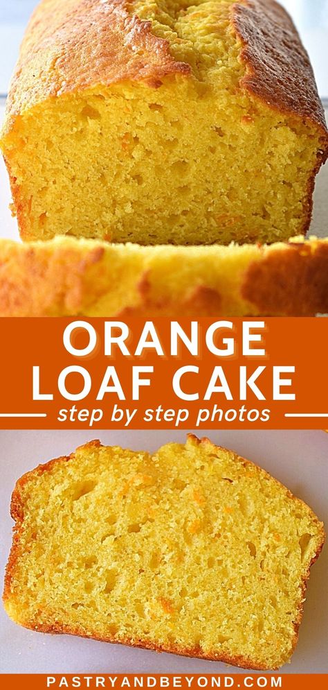 You'll love this delicious orange cake loaf that is soft and moist! It is so easy to make with only 6 ingredients! You can have it as orange bread for breakfast or a delicious afternoon tea snack. Easy Lemon Desserts, Lemon Desserts Healthy, Delicious Orange Cake, Moist Orange Cake, Orange Bread Recipe, Orange Loaf Cake, Orange Loaf, Bread For Breakfast, Orange Dessert