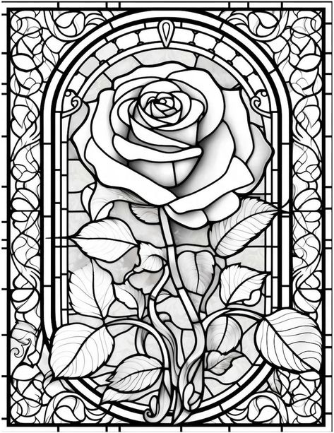 50 Flower Stained Glass Coloring Pages for Adults and Kids ,stress Relief Coloring Pages,instant Digital Download,flowers Coloring Pages - Etsy Stained Glass Coloring Pages, Free Adult Coloring Printables, Flower Stained Glass, Adult Coloring Books Printables, Coloring Designs, Adult Colouring Printables, Flowers Coloring, Love Coloring Pages, Adult Coloring Designs