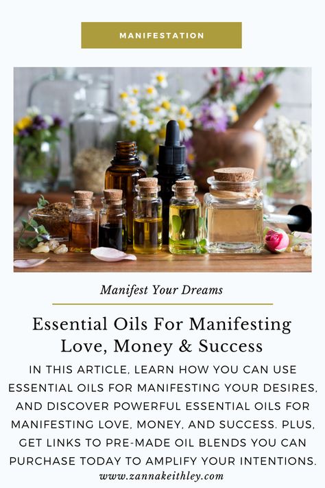 Success Essential Oil Blend, Essential Oils For Attraction, Essential Oils For Attraction Love, Oils For Manifesting, Essential Oils For Success, Money Essential Oils, Essential Oils For Abundance, Essential Oils For Manifesting, Abundance Oil Recipe