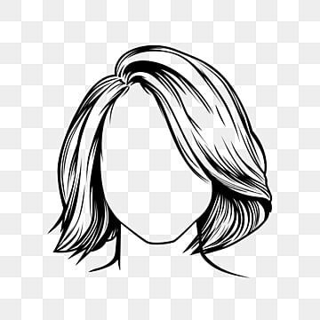 Hairstyles For Illustration, Women Hair Drawing, Short Hairstyle Women Drawing, Face Illustration Sketch, Woman Hairstyles Drawing, Hair Styles Illustration, Vector Hairstyles, Hair Styles Sketch, Hairstyles For Short Hair Drawing