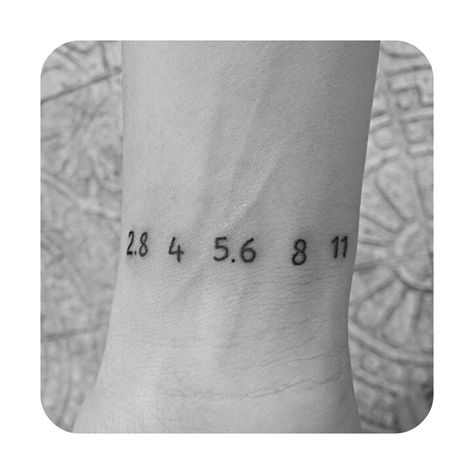 My f numbers tiny tattoo #aperture #ink #photography #camera #lens #fstop #wrist F Stop Tattoo, Stop Tattoo, Best Photography Camera, F Stop, Ink Photography, Camera Tattoos, Best Camera For Photography, Small Tats, Camera Tattoo