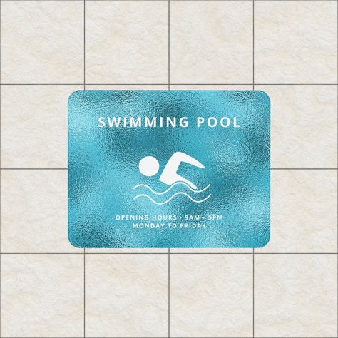 Swimming Pool Signage, Swimming Pool Signs, Hotel Swimming Pool, Office Door Signs, Swimming Pool Landscaping, Closed Signs, Pool Signs, Pool Blue, Bloxburg Decals