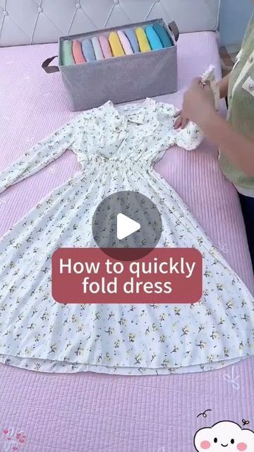 How To Folding on Instagram: "How to fold dress🥰#foldingclothes #dress #organizedhome #cleantok #foryou" How To Fold Dresses, Fold Dress, Folding Hacks, Instagram Hacks, How To Fold, Folding Clothes, Instagram Tips, Declutter, Home Organization