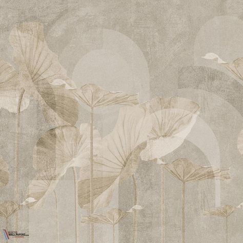 Mandir Wallpaper, Buddha Room, Wall Peper, Lotus Wallpaper, Modern Wallpaper Designs, Wallpaper Interior, Leaves Wallpaper, Texture Paint, Lotus Leaves