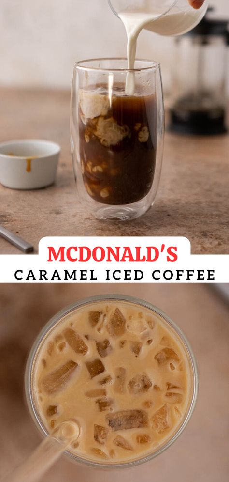 Mcdonalds Caramel Iced Coffee, How To Make Mcdonalds Iced Coffee, Mcdonalds Iced Caramel Coffee Recipe, Mcdonalds Caramel Frappe Recipe Copycat, Mcdonald’s Vanilla Iced Coffee Recipe, Caramel Mocha Iced Coffee, Mcdonald’s Caramel Iced Coffee Recipe, Mcdonald’s Carmel Iced Coffee, Mcdonald’s Iced Caramel Coffee