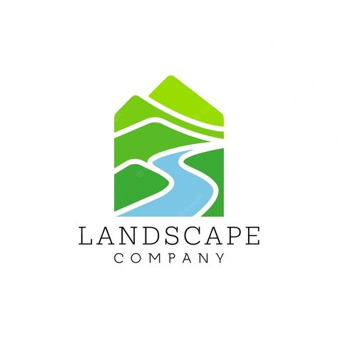 Logos, Landscape Logo Design, Path Logo, Cafe Logos, Blue Sparrow, River Logo, Landscaping Logo, Hill Logo, Landscape Logo