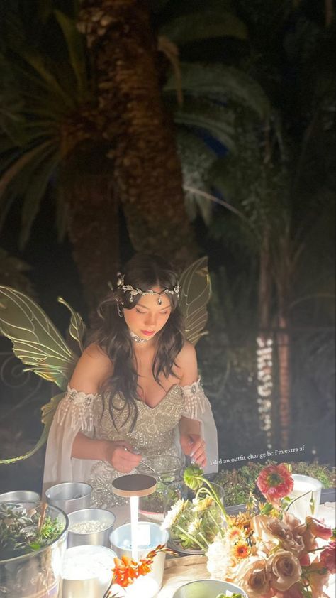 Halloween Garden Fairy Costume, Casual Fairy Costume, Wood Fairy Costume Women, Fairy Birthday Outfit Ideas, Forest Fairy Costume Halloween, Fairy Garden Birthday Party Outfit, Fairy Princess Aesthetic Outfits, Fairy Party Outfit Costume Ideas, Forest Party Outfit