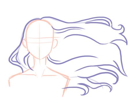 — do you have any advice for drawing hair? Drawing Hair Tutorial, Hair Sketch, Drawing Templates, Body Drawing, Anime Drawings Tutorials, Art Poses, Art Tutorials Drawing, How To Draw Hair, Drawing Base